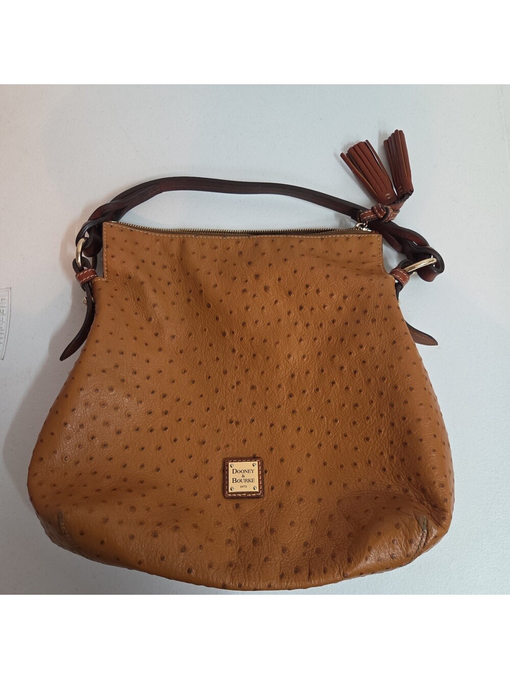 women's Dooney & Bourke ostrich twist strap hobo